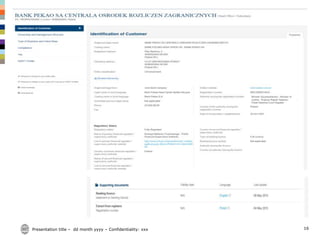 Presentation title – dd month yyyy – Confidentiality: xxx 16
Minister Sprawiedliwości - Minister of
Justice - Krajowy Rejestr Sądowy -
Polish National Court Register
 