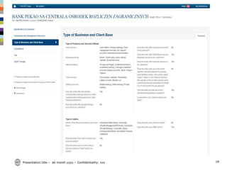 Presentation title – dd month yyyy – Confidentiality: xxx 18
Example f a divider slide
 