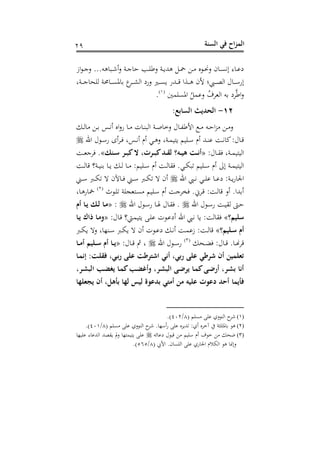 ‫الس‬ ‫في‬ ‫اح‬‫ز‬‫الم‬‫نة‬13
‫از‬ ‫د‬‫د‬‫ج‬‫ع‬ ...‫هت‬ ‫دب‬‫د‬‫ش‬‫س‬‫ع‬ ‫دو‬‫د‬‫ج‬ ‫دب‬‫د‬‫ف‬ ‫ع‬ ‫دو‬‫د‬‫ب‬‫ههلل‬ ‫د‬‫د‬‫مح‬ ‫د‬‫د‬ ‫س‬ ‫د‬‫د‬‫د‬‫ع‬ ‫ح‬ ‫د‬‫د‬‫ن‬‫الي‬ ‫ى‬ ‫د‬‫د‬‫ن‬‫ش‬
‫م‬‫دد‬‫د‬‫د‬‫د‬‫ش‬‫اه‬ ‫عنش‬ ‫دري‬‫د‬‫د‬‫د‬‫ن‬‫ب‬ ‫دهللن‬‫د‬‫د‬‫د‬‫رت‬ ‫دوا‬‫د‬‫د‬‫د‬‫ه‬ ‫ألح‬ ‫ديبا‬‫د‬‫د‬‫د‬‫ص‬‫اه‬ ‫ل‬ ‫د‬‫د‬‫د‬‫د‬‫أ‬‫الن‬‫دوغ‬‫د‬‫د‬‫د‬‫ج‬ ‫هفح‬ ‫حمو‬ ‫د‬‫د‬‫د‬‫د‬‫ن‬‫ف‬
‫افنفم‬ ‫ح‬ ‫عنم‬ ‫ح‬‫اهودف‬ ‫ت‬ ‫دش‬َّ ‫ا‬‫ع‬(2)
.
12-:‫السابع‬ ‫الحديث‬
‫د‬‫د‬‫ه‬ ‫د‬‫د‬ ‫دس‬‫د‬‫ي‬‫س‬ ‫اس‬‫ع‬‫ن‬ ‫د‬‫د‬ ، ‫د‬‫د‬‫س‬‫اهب‬ ‫دو‬‫د‬‫ح‬ ‫عخ‬ ‫ل‬ ‫د‬‫د‬‫ه‬ ‫األ‬ ‫د‬‫د‬ ‫دت‬‫د‬ ‫ا‬‫ز‬ ‫د‬‫د‬ ‫ع‬
‫احن‬ ‫ل‬ ‫د‬‫د‬‫أ‬‫ن‬ ‫سى‬‫د‬‫د‬‫د‬ ‫دسغ‬‫د‬‫ي‬‫س‬ ‫سم‬ ‫دي‬‫د‬‫ه‬‫ع‬ ‫دوغ‬‫د‬‫م‬‫ن‬ ‫ب‬ ‫دفنم‬‫د‬‫أ‬ ‫سم‬ ‫دهلل‬‫د‬‫س‬‫ن‬ ‫د‬‫د‬‫ي‬ ‫ك‬:‫ل‬ ‫د‬‫د‬‫رت‬
:‫ل‬ ‫د‬‫د‬‫ق‬ ‫دوغ‬‫د‬‫م‬‫ن‬ ‫اهن‬«َ‫ن‬‫ص‬ ‫ر‬‫ب‬ ‫رتأ‬ ‫ب‬ ‫د‬‫لق‬ ‫ه‬‫هي‬ ‫ت‬ ‫أت‬.»‫د‬‫د‬‫د‬‫و‬‫دج‬
‫دف‬‫د‬‫أ‬ ‫سم‬ ‫الىل‬ ‫دو‬‫د‬‫م‬‫ن‬ ‫اهن‬‫د‬‫د‬‫ه‬ ‫رت‬ ‫دو؟‬‫د‬‫ن‬‫س‬ ‫د‬‫د‬‫ب‬ ‫د‬‫د‬‫ه‬ ‫د‬‫د‬ :‫دفنم‬‫د‬‫أ‬ ‫سم‬ ‫د‬‫د‬‫ه‬ ‫ق‬ .‫دي‬‫د‬‫م‬‫هب‬ ‫نم‬
‫احن‬ ‫ديب‬‫د‬‫د‬‫ي‬ ‫دي‬‫د‬‫د‬‫ف‬‫ن‬ ‫د‬‫د‬‫د‬‫ن‬‫ش‬ :‫دو‬‫د‬‫د‬‫ب‬‫ن‬ ‫اجل‬‫دين‬‫د‬‫د‬‫أ‬ ‫درب‬‫د‬‫د‬‫م‬‫ه‬ ‫ه‬ ‫ح‬ ‫د‬‫د‬‫د‬ ‫دين‬‫د‬‫د‬‫أ‬ ‫درب‬‫د‬‫د‬‫م‬‫ه‬ ‫ه‬ ‫سح‬
‫د‬‫ف‬‫ه‬ ‫وجفو‬ ‫د‬‫ن‬ ‫دفنم‬‫أ‬ ‫سم‬ ‫د‬‫ج‬‫عد‬ .‫ددا‬‫رت‬ : ‫د‬‫ه‬ ‫رت‬ ‫سع‬ .‫هللا‬ ‫س‬(1)
‫غ‬ ‫د‬‫ه‬‫ن‬ ‫مخ‬
‫احن‬ ‫ل‬ ‫د‬‫د‬‫أ‬‫ن‬ ‫د‬‫د‬‫ن‬‫هق‬ ‫د‬‫د‬‫احن‬ ‫ل‬ ‫د‬‫د‬‫أ‬‫ن‬ ‫د‬‫د‬ ‫ل‬ ‫د‬‫د‬‫ق‬ .:«‫أم‬ ‫ا‬‫ي‬ َ‫ل‬ ‫ا‬‫م‬
‫صليم‬»، ‫د‬‫ن‬‫سش‬ ‫احن‬ ‫ديب‬‫ي‬ ‫ب‬ : ‫ه‬ ‫ق‬:‫ل‬ ‫د‬‫رت‬ ‫دا؟‬‫م‬‫ن‬ ‫ب‬ ‫د‬‫ف‬‫ن‬«‫ا‬‫ي‬ ‫ذاك‬ ‫ا‬‫َلم‬
‫ليم‬‫ص‬ ‫أم‬»‫درب‬‫د‬‫م‬‫ب‬ ‫عه‬ ‫غ‬ ‫دسذ‬‫د‬‫أ‬ ‫درب‬‫د‬‫م‬‫ب‬ ‫ه‬ ‫سح‬ ، ‫د‬‫د‬‫ن‬‫ش‬ ‫د‬‫د‬‫ي‬‫س‬ ‫د‬‫د‬‫م‬‫زن‬ : ‫د‬‫د‬‫ه‬ ‫رت‬
‫دح‬‫د‬ :‫ل‬ ‫د‬‫د‬‫رت‬ . ‫د‬‫د‬ ‫رتد‬(3)
‫احن‬ ‫ل‬ ‫د‬‫د‬‫د‬‫أ‬‫ن‬:‫ل‬ ‫د‬‫د‬‫رت‬ ‫مث‬ ‫غ‬«‫ا‬ ‫أم‬ ‫ليم‬‫ص‬ ‫أم‬ ‫ا‬ ‫ي‬
‫ا‬‫اتم‬ :‫ت‬‫فقل‬ ‫يأ‬‫َب‬ ‫عل‬ ‫رطت‬ ‫اش‬ ‫أتي‬ ‫َبيأ‬ ‫عل‬ ‫شرطي‬ ‫أن‬ ‫تعلمين‬
‫رأ‬‫البن‬ ِ‫يغي‬ ‫ا‬‫م‬ ِ‫َلأمي‬ ‫رأ‬‫البن‬ ‫يرر‬ ‫ا‬‫م‬ ‫أَر‬ ‫رأ‬‫بن‬ ‫أتا‬
‫يما‬ ‫ف‬‫يجعلها‬ ‫أن‬ ‫أ‬ ‫ه‬ ‫ب‬ ‫لها‬ ‫ليس‬ ‫بدعوة‬ ‫ي‬ ‫أم‬ ‫من‬ ‫عليه‬ ‫دعوت‬ ‫أحد‬
(1)( ‫نفم‬ ‫نف‬ ‫عه‬ ‫اهس‬ ‫شد‬8/401.)
(2)( ‫نفم‬ ‫نف‬ ‫عه‬ ‫اهس‬ ‫شد‬ . ‫سأذ‬‫ن‬ ‫نف‬ ‫ههللبدس‬ :‫سه‬ ‫آخدس‬ ‫ف:ف:و‬ ‫ه‬8/402.)
(3)‫وت‬ ‫شن‬ ‫ل‬ ‫رتب‬ ‫أفنم‬ ‫سم‬ ‫ف‬ ‫خ‬ ‫هللح‬‫اههللن‬ ‫بقصهلل‬ ‫مل‬‫ع‬ ‫ذ‬ ‫نم‬ ‫ب‬ ‫نف‬‫نفنذ‬ ‫ى‬
( ‫األ‬ .‫ح‬ ‫اهفن‬ ‫نف‬ ‫نه‬ ‫اجل‬ ‫م‬ ‫اهم‬ ‫ه‬ ‫الن‬‫ع‬8/565.)
 