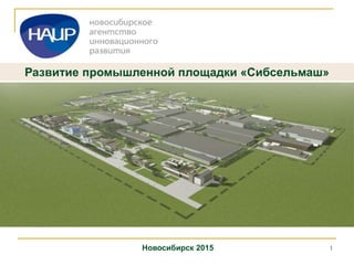 1Новосибирск 2015
Развитие промышленной площадки «Сибсельмаш»
 
