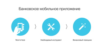 Nice to have Необходимый инструмент Финансовый помощник
Банковское мобильное приложение
 
