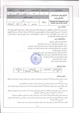 برنامه درسی دوره دکتری رشته آینده پژوهی