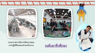 บรรยากาศการจัดการเรียนการสอน
ภาคปฏิบัติในแผนกช่างกลโรงงาน ระดับอาชีวศึกษา
 