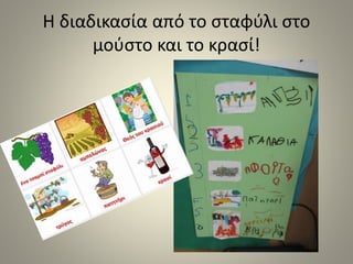 Η διαδικασία από το σταφύλι στο
μούστο και το κρασί!
 