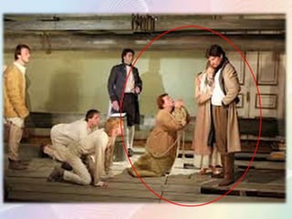 Митрофанушка
• Что говорит о Митрофане Софья?
• «Он хотя и 16-ти лет, а достиг уже до
последней степени своего совершенства и
дале не пойдет»
• Наряду с грубостью и жестокостью, какая
черта характера есть ещё у недоросля?
• Это трусость. В конце пьесы недоросль
униженно просит прощения и спокойно
принимает от Стародума «свой приговор» -
идти служить («По мне, куды велят»).
 