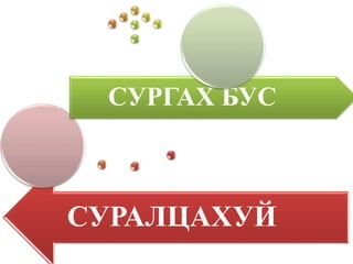 СУРАЛЦАХУЙ
СУРГАХ БУС
 