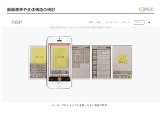 画面遷移や全体構造の検討
ペーパープロトタイプと連携しやすい機能が特徴
 