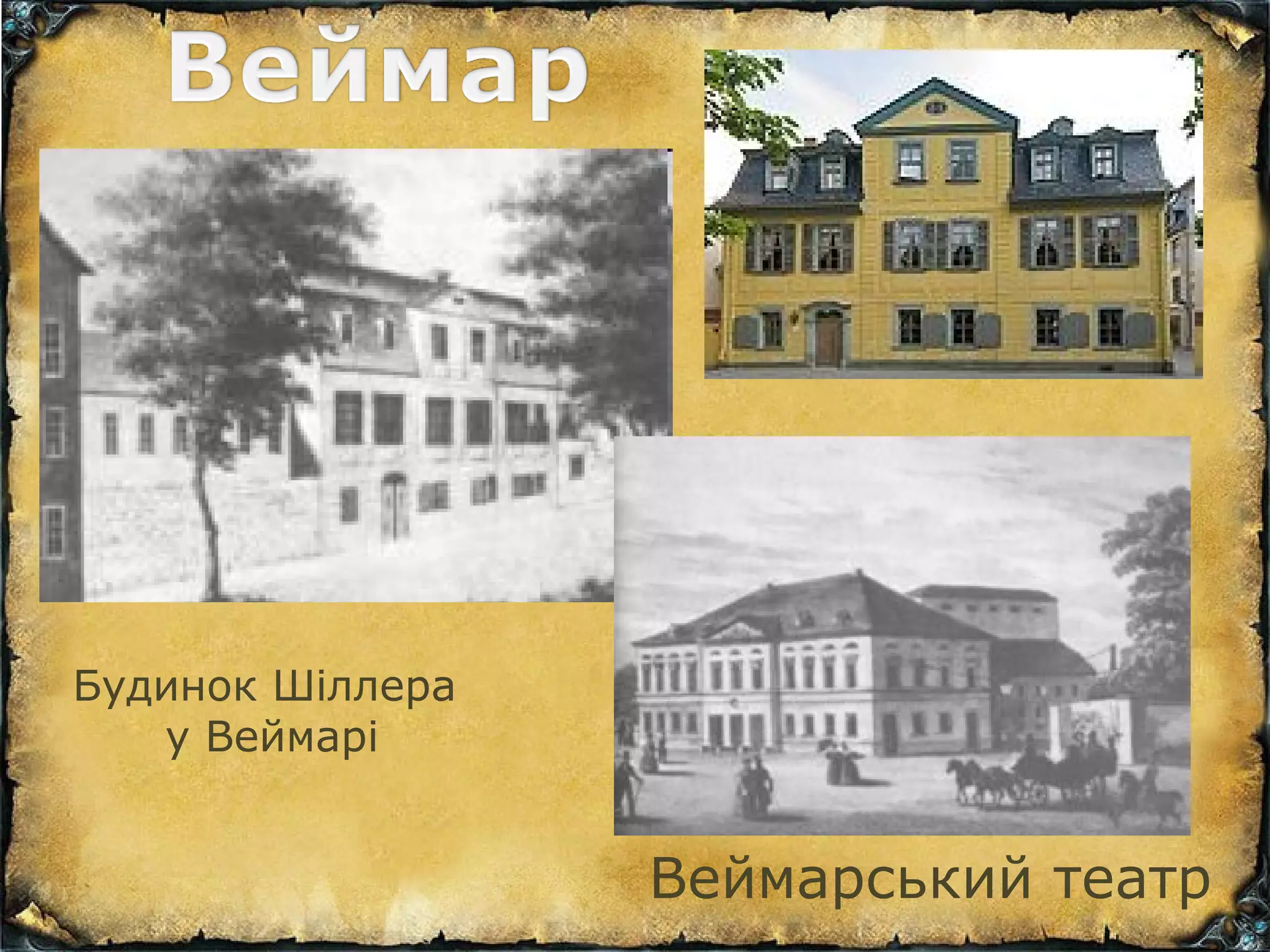 Будинок Шіллера
у Веймарі
Веймарський театр
 