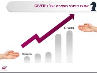 Givers
Givers
‫של‬ ‫חשיבה‬ ‫דפוסי‬ ‫אמצו‬GIVER’s
 