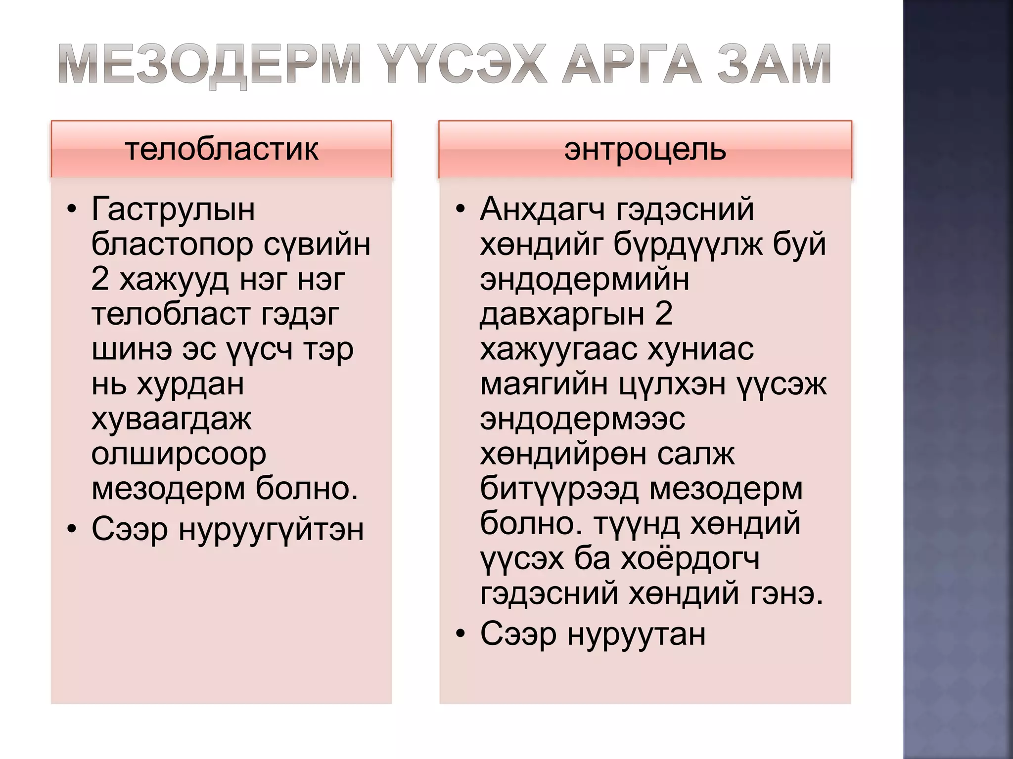 онтогенез-нэгэн биеийн хөгжил | PPT