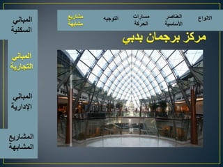 اسس تصميم المبانى التجارية الادارية السكنية