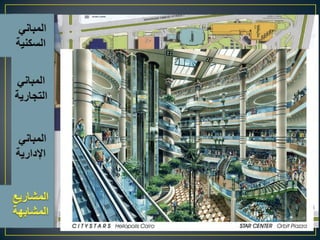 اسس تصميم المبانى التجارية الادارية السكنية