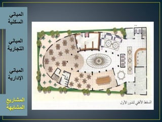 اسس تصميم المبانى التجارية الادارية السكنية