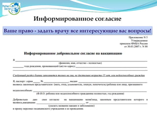 Информированное согласие
Ваше право - задать врачу все интересующие вас вопросы!
 