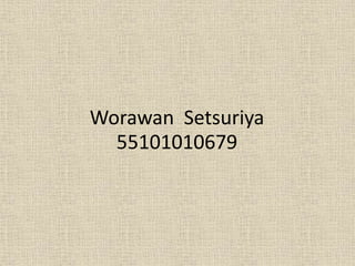 Worawan Setsuriya
55101010679
 