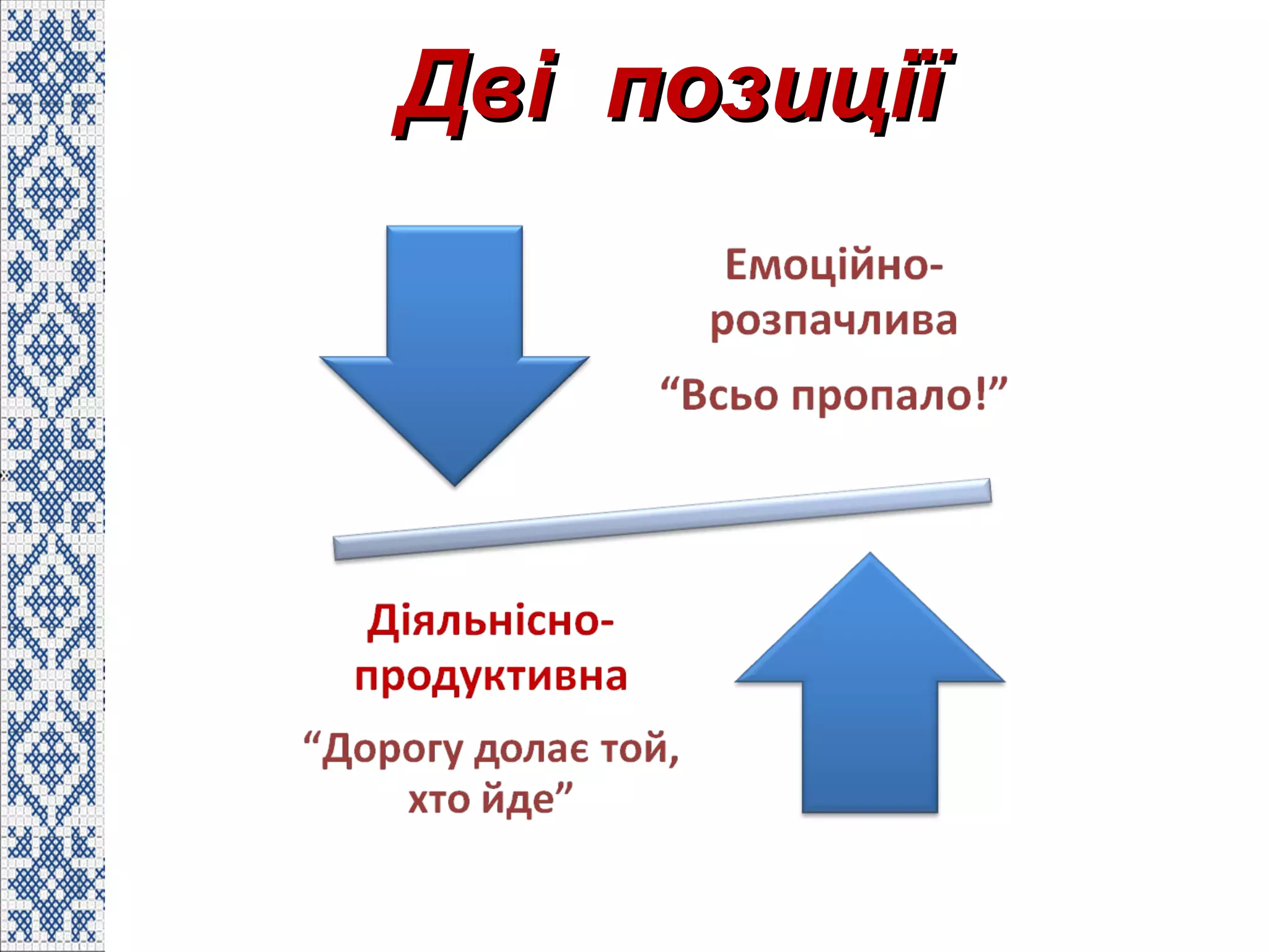 Дві позиціїДві позиції
 