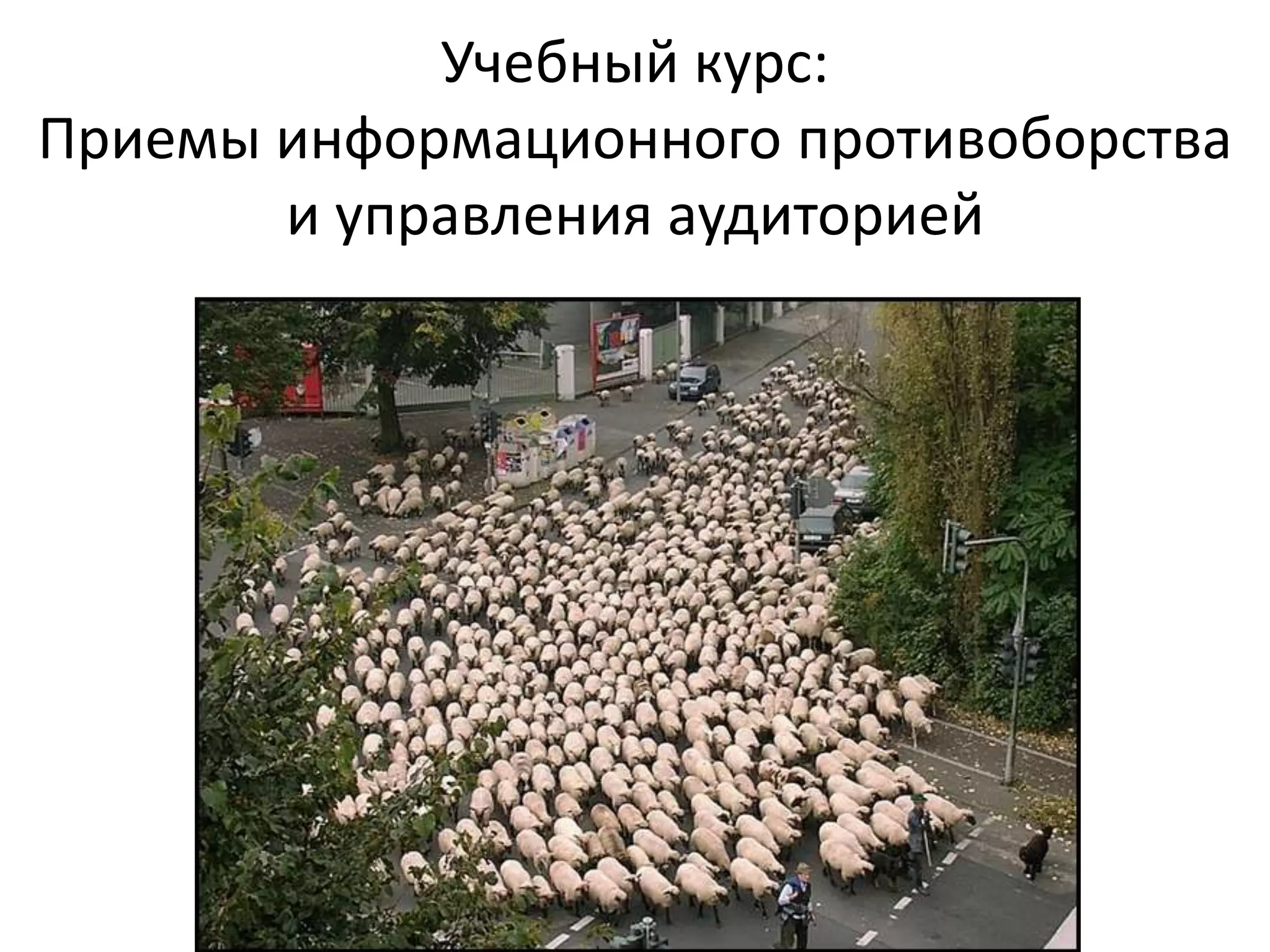 Учебный курс:
Приемы информационного противоборства
и управления аудиторией
 