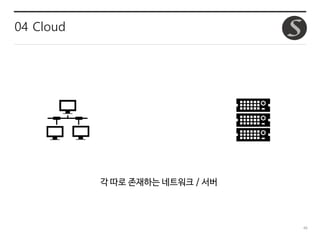48
04 Cloud
각 따로 존재하는 네트워크 / 서버
 