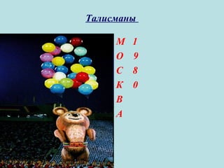 Талисманы
М 1
О 9
С 8
К 0
В
А
 