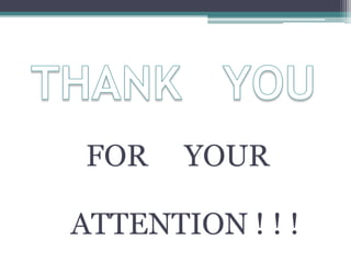 FOR YOUR
ATTENTION ! ! !
 