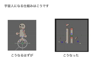 宇宙人になる仕組みはこうです
こうなるはずが こうなった
 