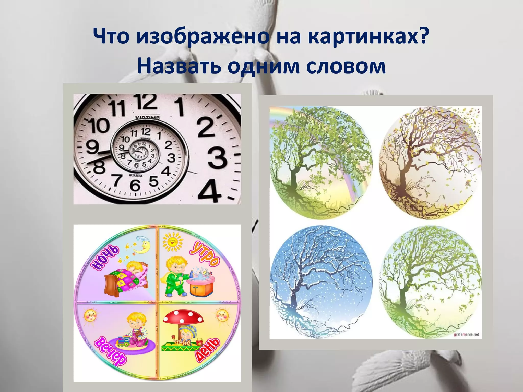 Что изображено на картинках?
Назвать одним словом
 