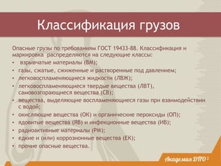 Опасные Грузы | PPT