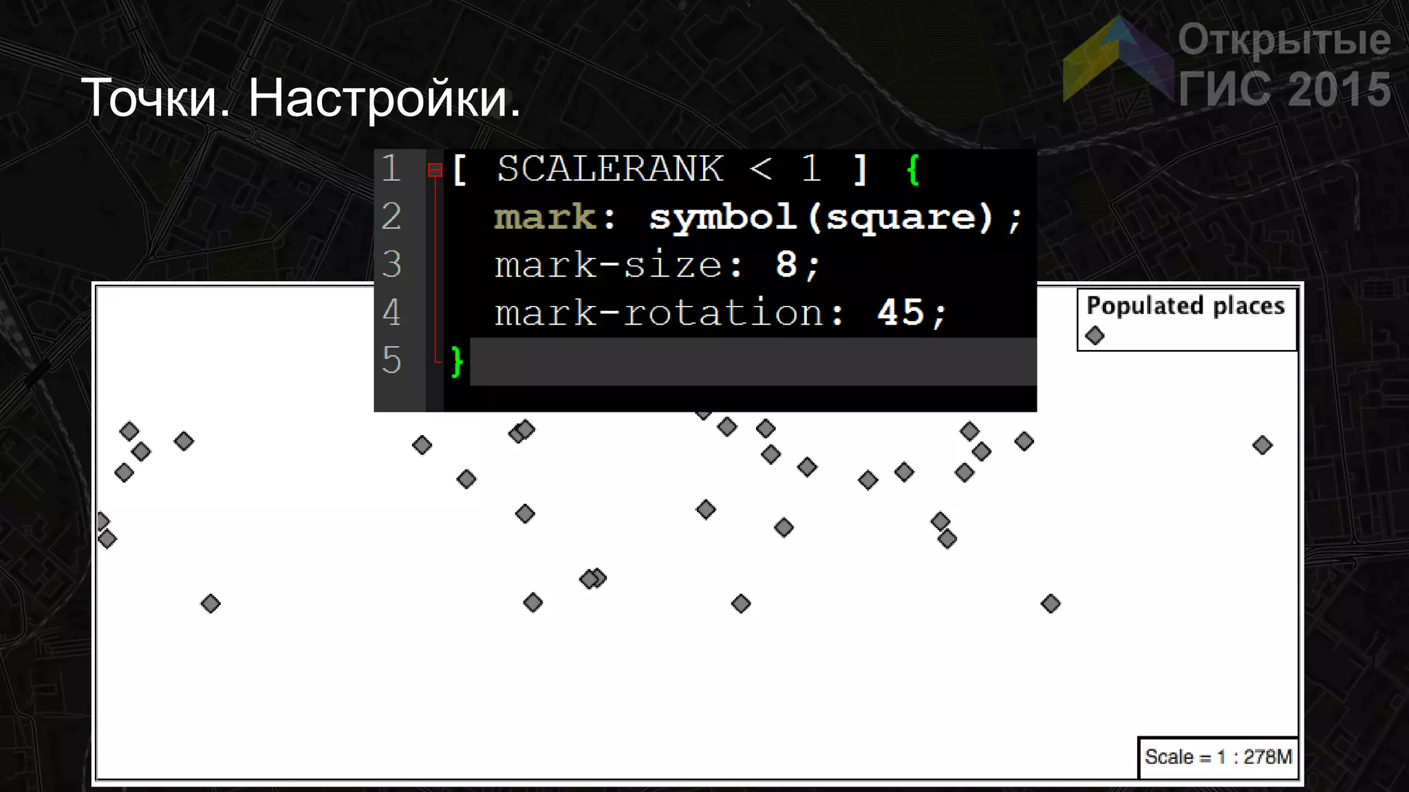 Точки. Настройки.
 