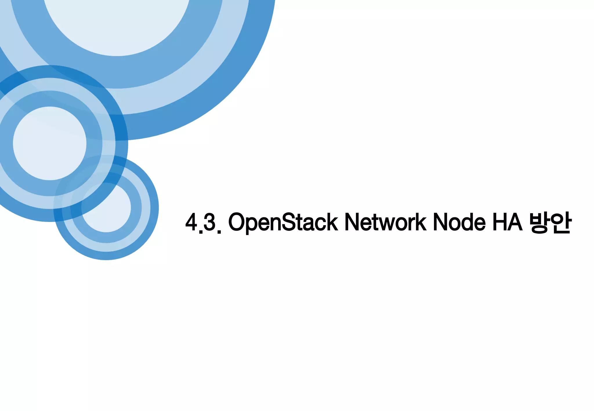 4.3. OpenStack Network Node HA 방안
 