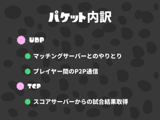 パケット
UDP
TCP
 