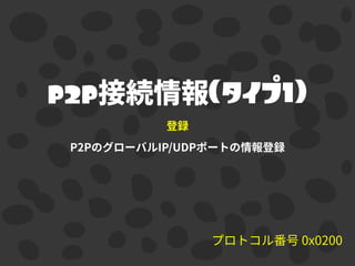 P2P （タイプ1）
 