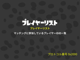 プレイヤーリスト
 