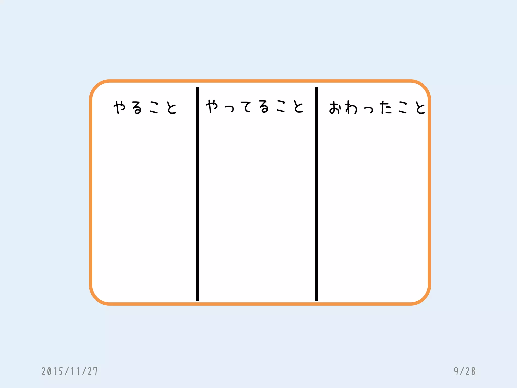 やること やってること おわったこと
2015/11/27 9/28
 