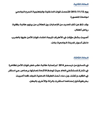 ‫اٌضبٔ١خ‬ ‫اٌذبٌخ‬
َٛ٠12/11/2013ِْٟ‫اٌجب‬ َ‫اٌذش‬ ‫ٚاٌجٍيج١خ‬ ‫اٌذاخٍ١خ‬ ‫لٛاد‬ ‫الزذّذ‬
‫املٕقٛسح‬ ‫ٌجبِْخ‬
‫ثىٍ١خ‬ ‫ىبٌجخ‬ ُٕٙ١‫ث‬ ِٓ ‫اٌيالة‬ ‫ثني‬ ‫اإلفبثبد‬ ِٓ ‫اٌْذ٠ذ‬ ‫رٌه‬ ّٓ ‫ٔزظ‬ ‫ٚلذ‬
,‫ؤىفبي‬ ‫س٠بك‬
‫ثبٌنشة‬ ‫ٍّ١ٙب‬ ِٓ‫األ‬ ‫لٛاد‬ ‫اّزذاء‬ ‫ٔز١جخ‬ ‫األىشاف‬ ‫يف‬ ‫ِالذ‬ ًٍ‫ثؾ‬ ‫ُف١جذ‬‫ؤ‬
‫ثٕبد‬ ‫اٌجبِْ١خ‬ ‫املذ٠ٕخ‬ ‫ؤعٛاس‬ ً‫داخ‬.
‫اٌضبٌضخ‬ ‫اٌذبٌخ‬
‫د٠غّرب‬ ِٓ ِ‫اٌغبث‬ ‫يف‬2014‫ملَب٘شح‬ ِٓ‫األ‬ ‫لٛاد‬ ‫فل‬ ‫ّمت‬ ‫ىبٌجخ‬ ‫بفبثخ‬ ُ‫ر‬
‫اعزمش‬ ٟ‫د‬ ‫ثشفبؿ‬ ‫بفبثزٙب‬ ‫األؽْخ‬ ‫رٛمخ‬ ‫د١ش‬ َ‫اٌْب‬ ٟ‫املغزؾف‬ ُ‫ؽبس‬ ‫يف‬
‫ؤف١جذ‬ ‫وّب‬ ‫ٌٍجٍذ‬ ‫اٌذٕ٘١خ‬ ‫اٌيجمخ‬ ‫رذذ‬ ِٕٗ ‫عضء‬ ‫رفزذ‬ ٚ ‫اٌىجذ‬ ‫يف‬
ٓ‫ثبٌجي‬ ٜ‫ٚاألخش‬ ‫ثبٌشئخ‬ ‫اعزمشد‬ ‫بدذاّ٘ب‬ ‫ثخشىٛؽزني‬.
 