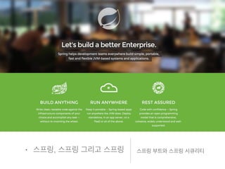 • 스프링, 스프링 그리고 스프링 스프링 부트와 스프링 시큐리티
 