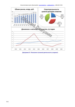 Консалтинговая группа «БизпланиКо», www.bizplan5.ru , vip@bizplan5.ru , (495) 645 18 95
111
Диаграмма 21. Показатели основной деятельности (х вариант)
 