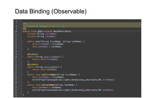 Data Binding (Observable)
 