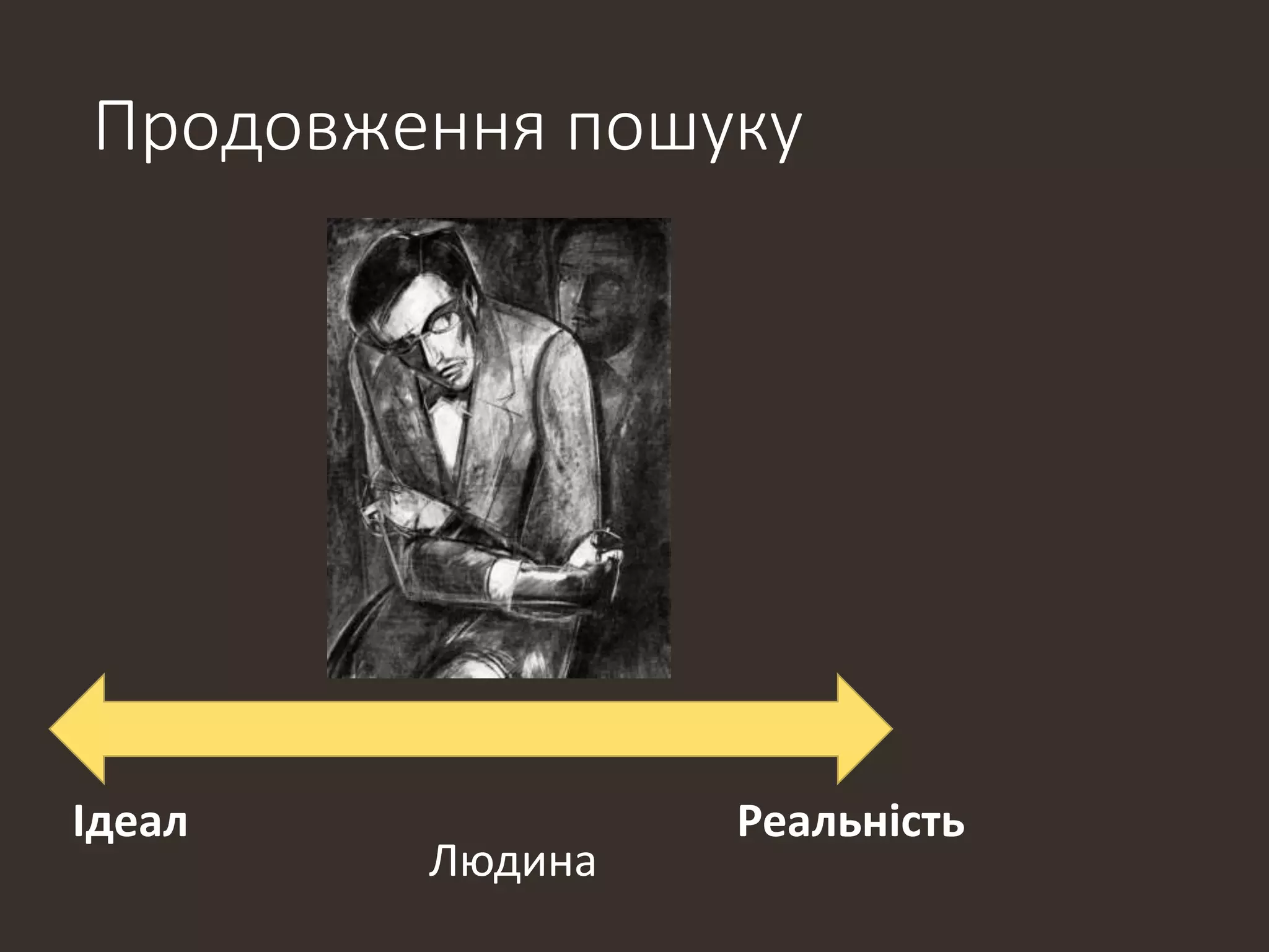 Ідеал Реальність
Людина
Продовження пошуку
 