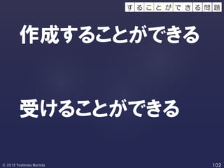 作成することができる
受けることができる
のふ ぞ ろ いが で 問 題き るこ とるす
 