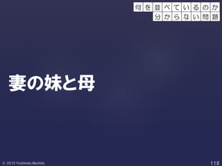 妻の妹と母
べ て の か
分 か ら
い る
な い 問 題
を 並何
 