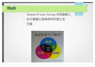 Wush
Taiwan R User Group·
·
·
2/45
 