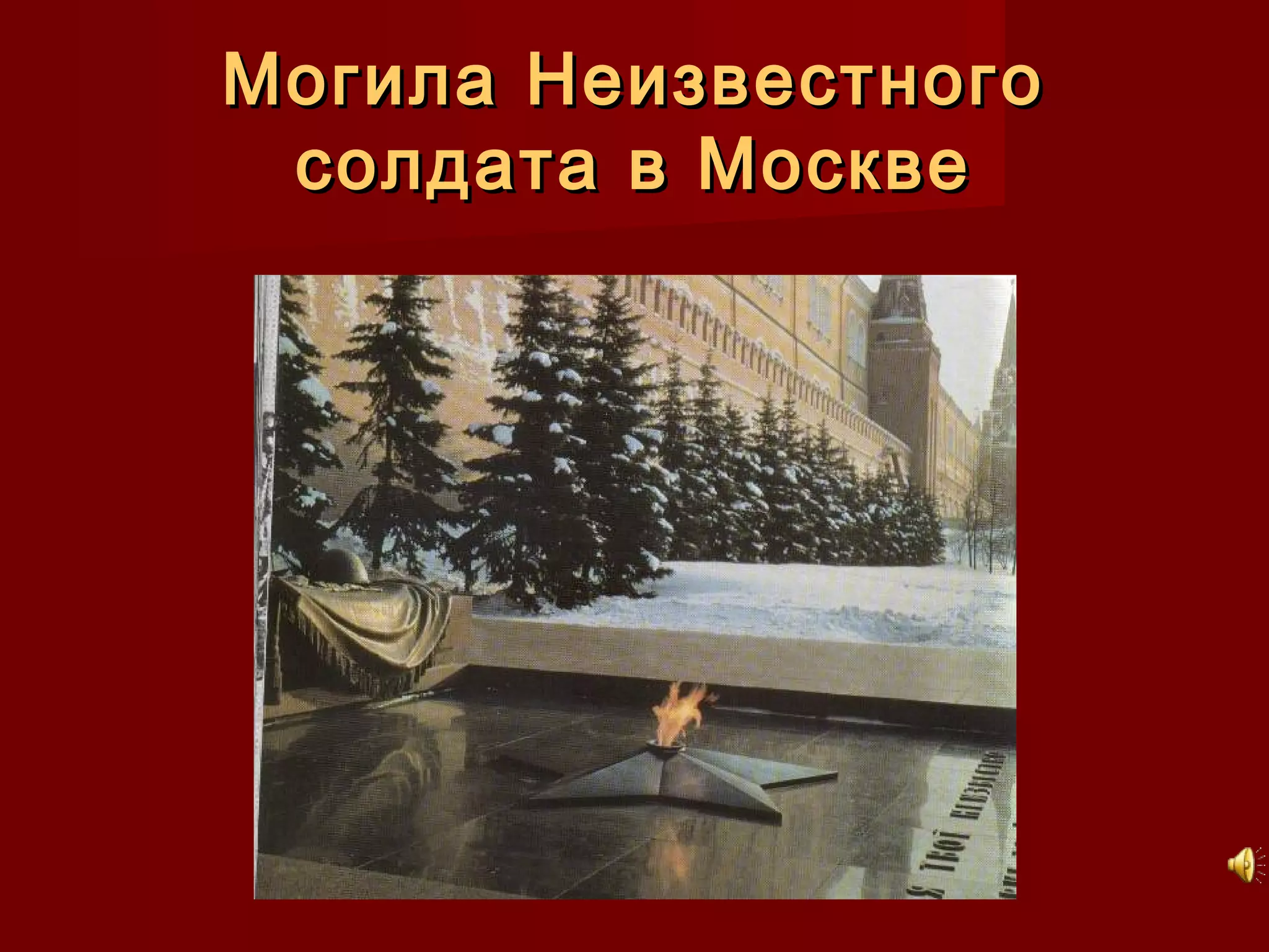Могила НеизвестногоМогила Неизвестного
солдата в Москвесолдата в Москве
 