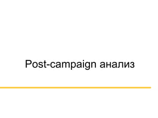 34
Post-campaign анализ
 