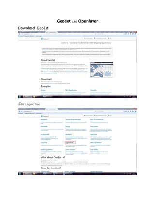 Geoext และ Openlayer
Download GeoExt
เลือก LegendTree
 