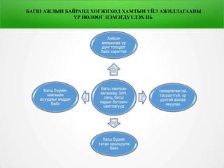 БАГШ АЖЛЫН БАЙРАНД ХӨГЖИХӨД ХАМТЫН ҮЙЛ АЖИЛЛАГААНЫ
ҮР НӨЛӨӨГ НЭМЭГДҮҮЛЭХ НЬ
 