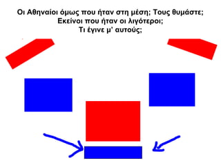 Οι Αθηναίοι όμως που ήταν στη μέση; Τους θυμάστε;
Εκείνοι που ήταν οι λιγότεροι;
Τι έγινε μ’ αυτούς;
 
