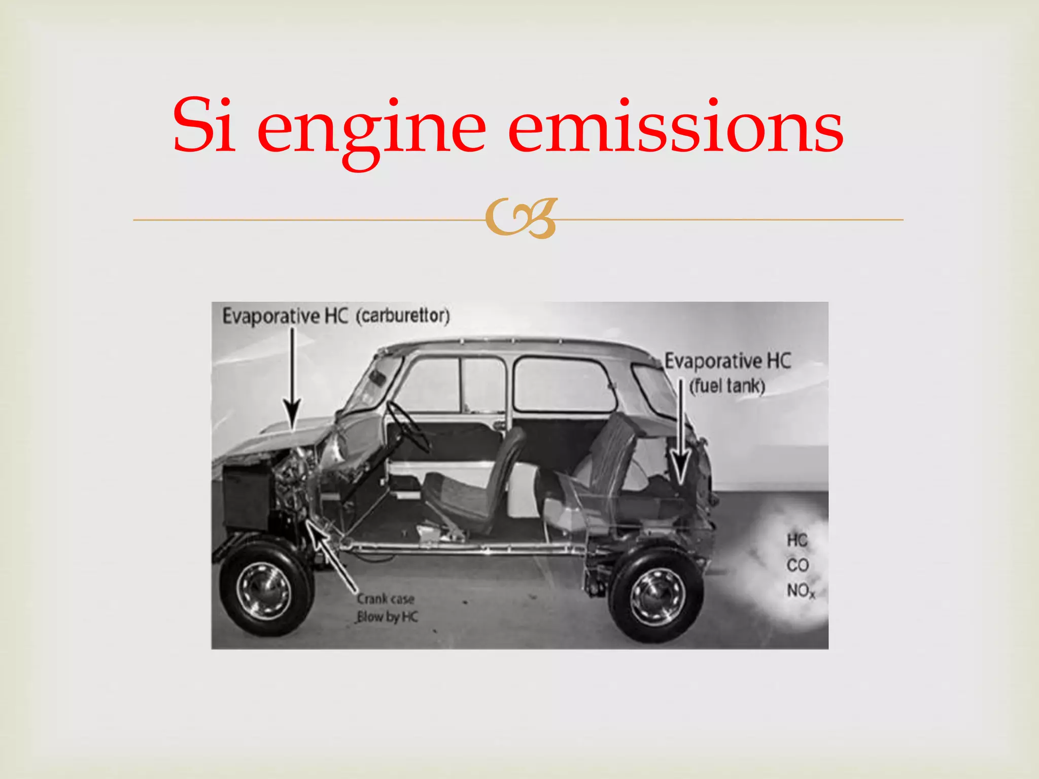 
Si engine emissions
 