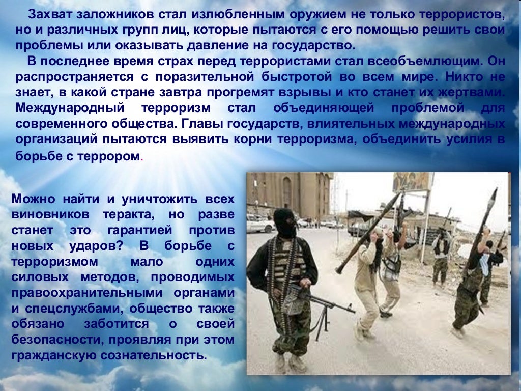 терроризм в современном мире и россии