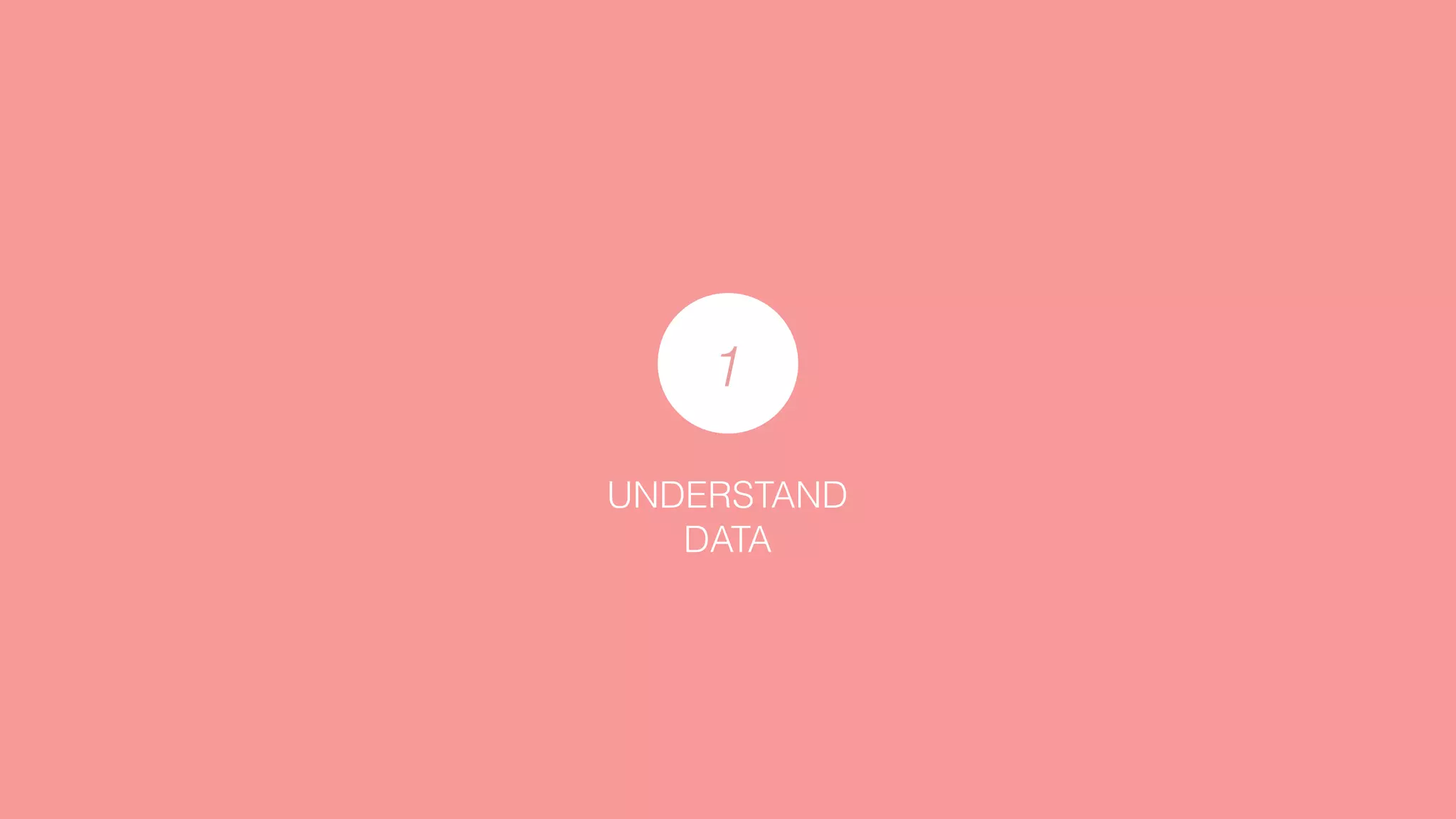 1
UNDERSTAND
DATA
 