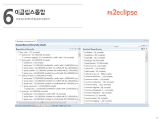39
이클립스통합
이클립스로 메이븐을 쉽게 사용하기
6 m2eclipse
 